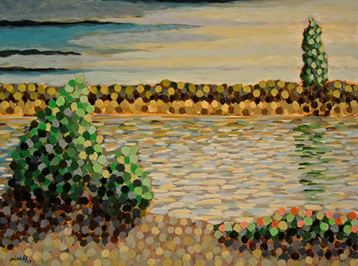 Minas Konsolas painting: Seasonal Dialogue